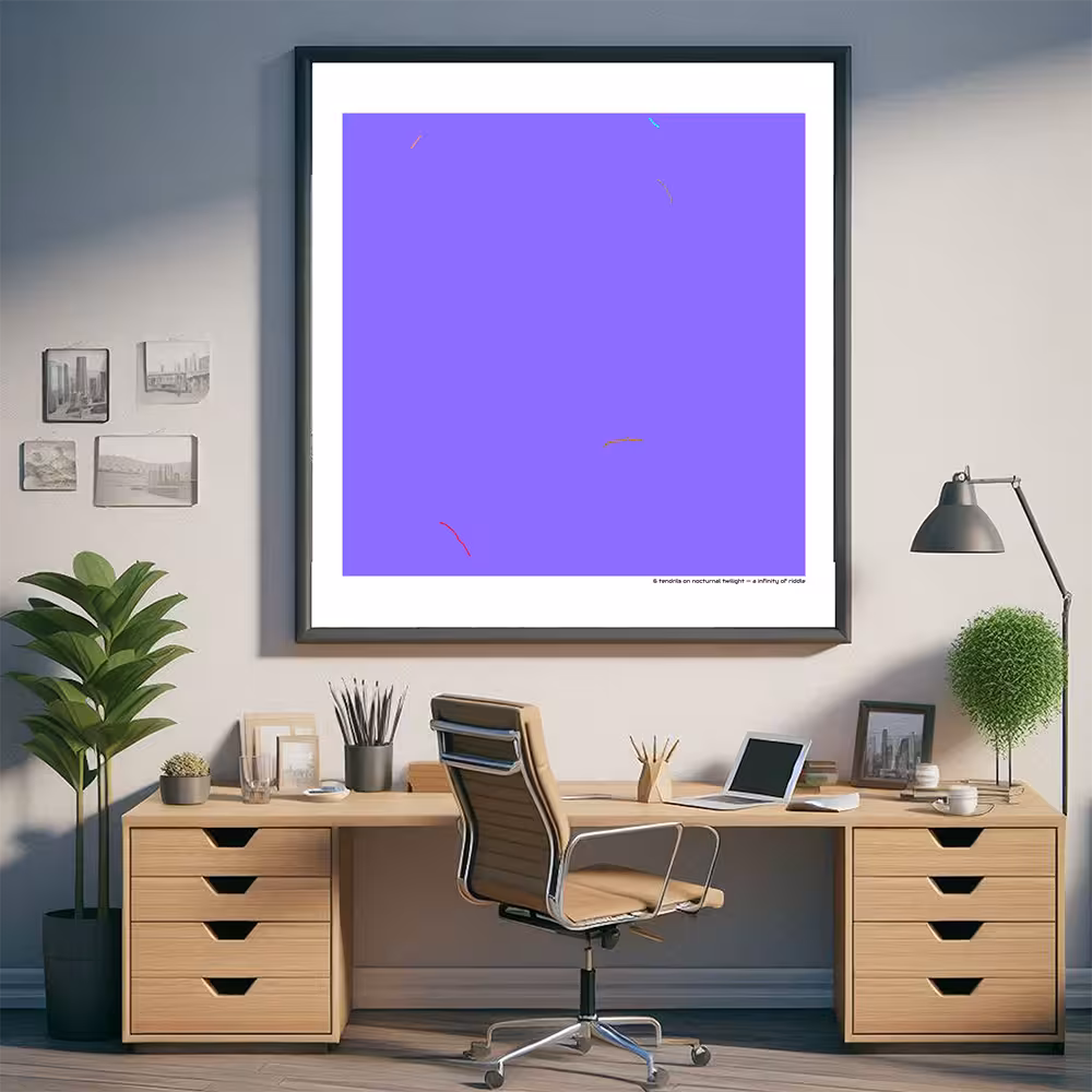 6 tendrils on nocturnal twilight — a infinity of riddle in room setting