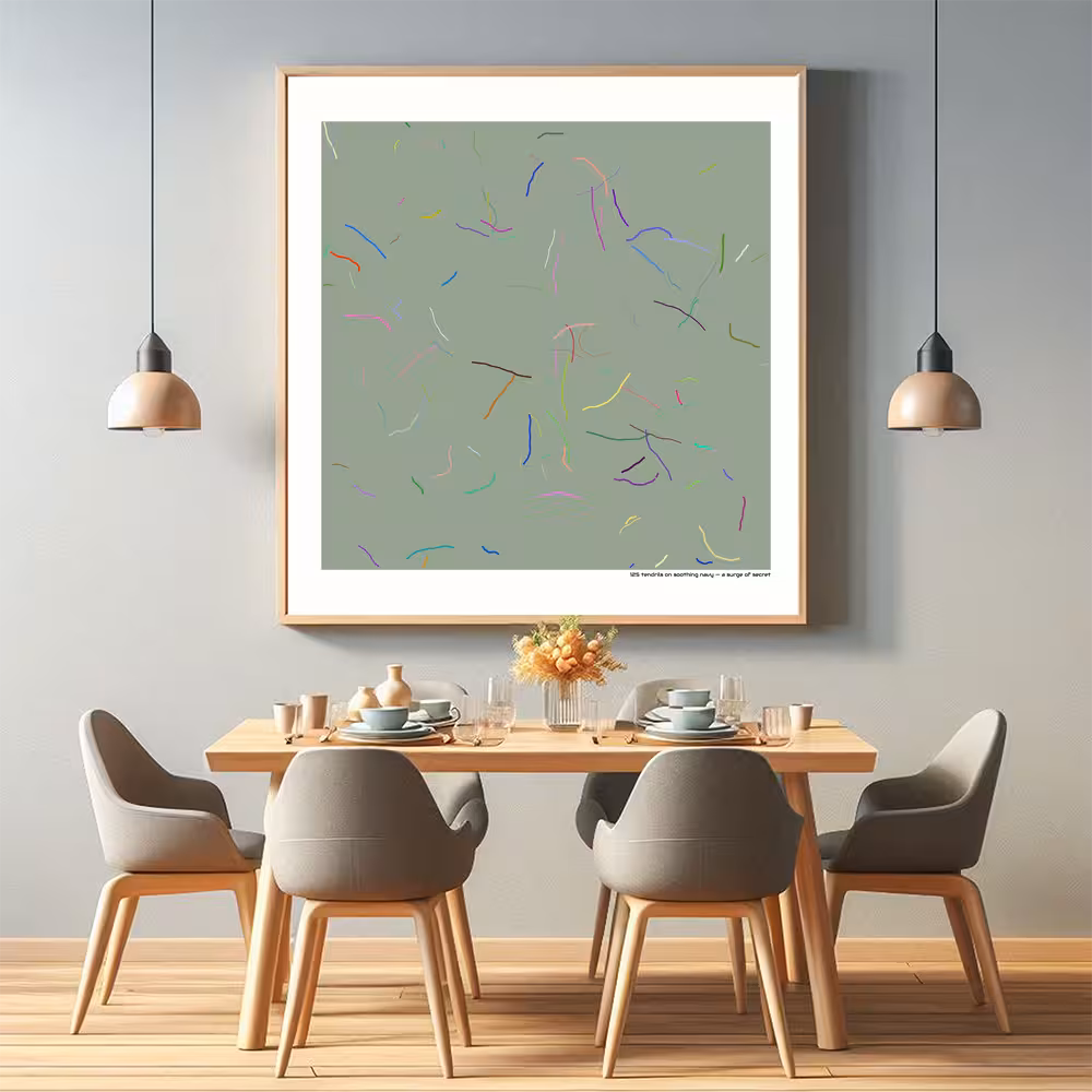 125 tendrils on soothing navy — a surge of secret in room setting