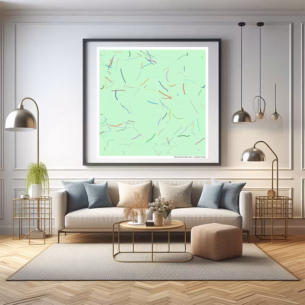 139 tendrils on silken rose — a whisper of reign in room setting