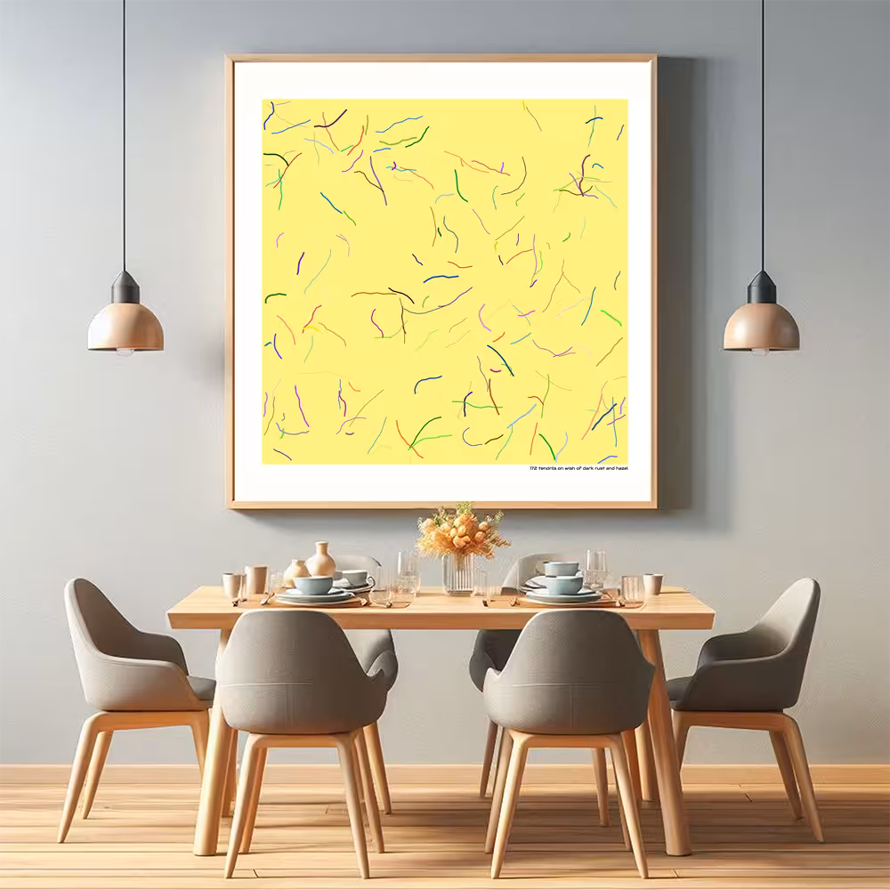 172 tendrils on wish of dark rust and hazel in room setting