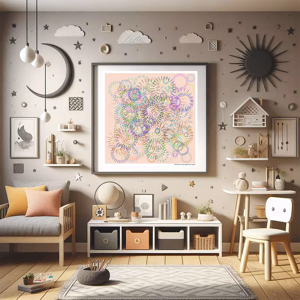 176 ticks on rose inside broken green in room setting