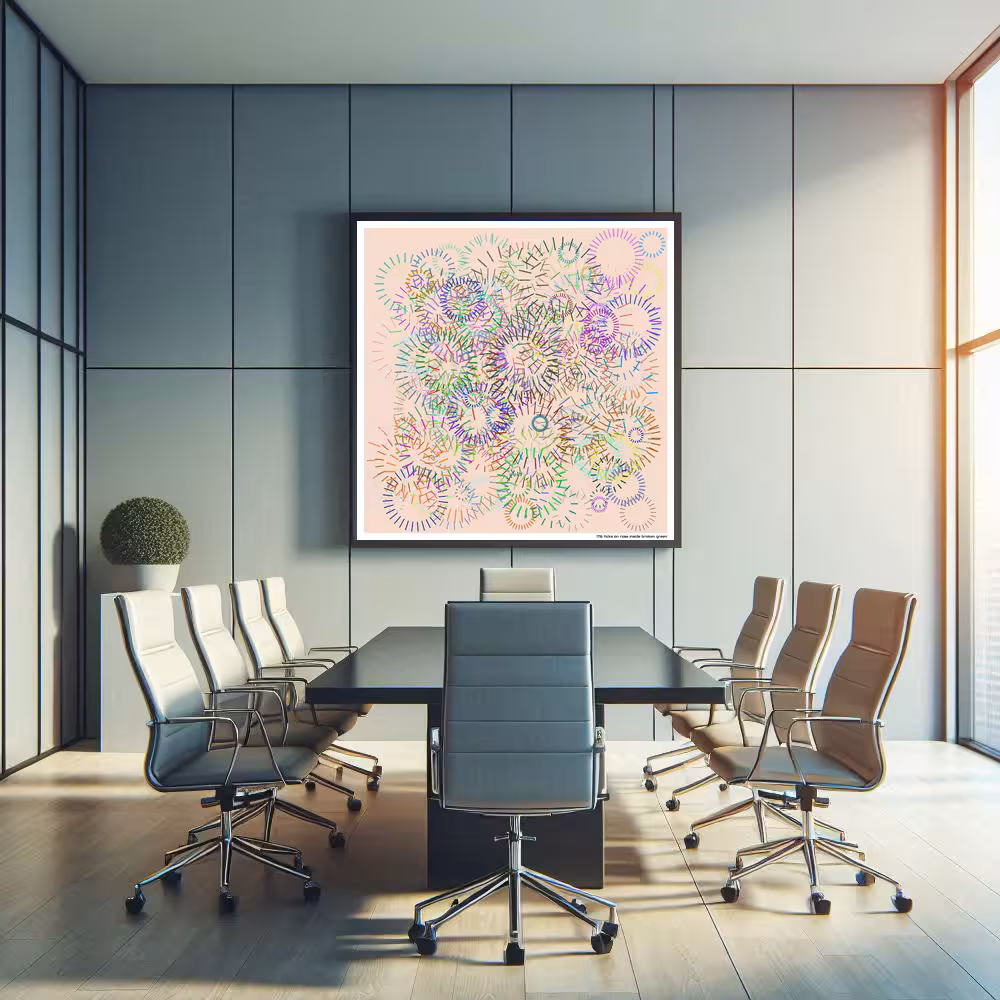 176 ticks on rose inside broken green in room setting