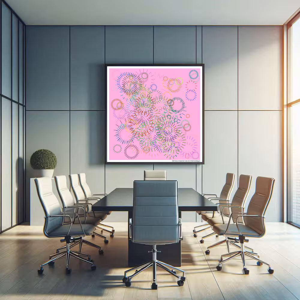 152 ticks on bleached rose and chilled bubblegum in room setting