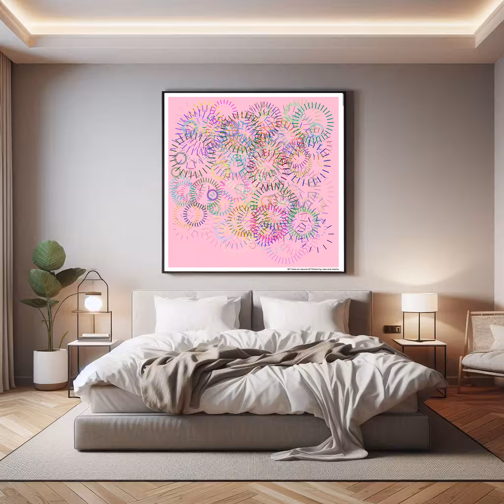 167 ticks on wound of flickering rose and mocha in room setting