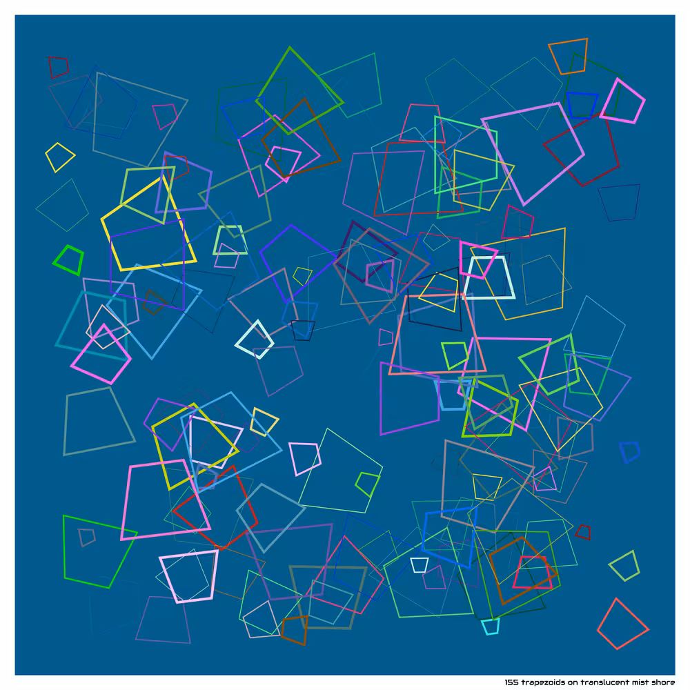 155 trapezoids on translucent mist shore