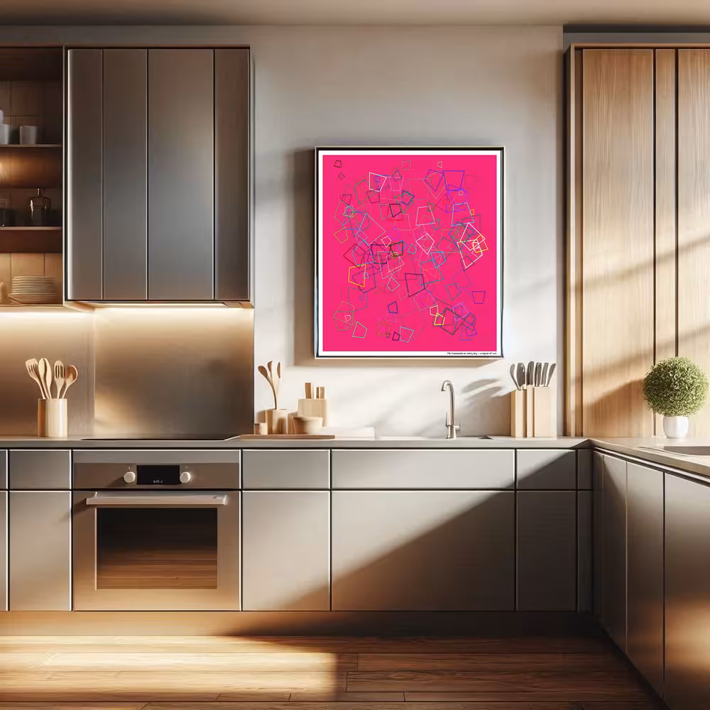 178 trapezoids on misty sky — a signal of ruin in room setting