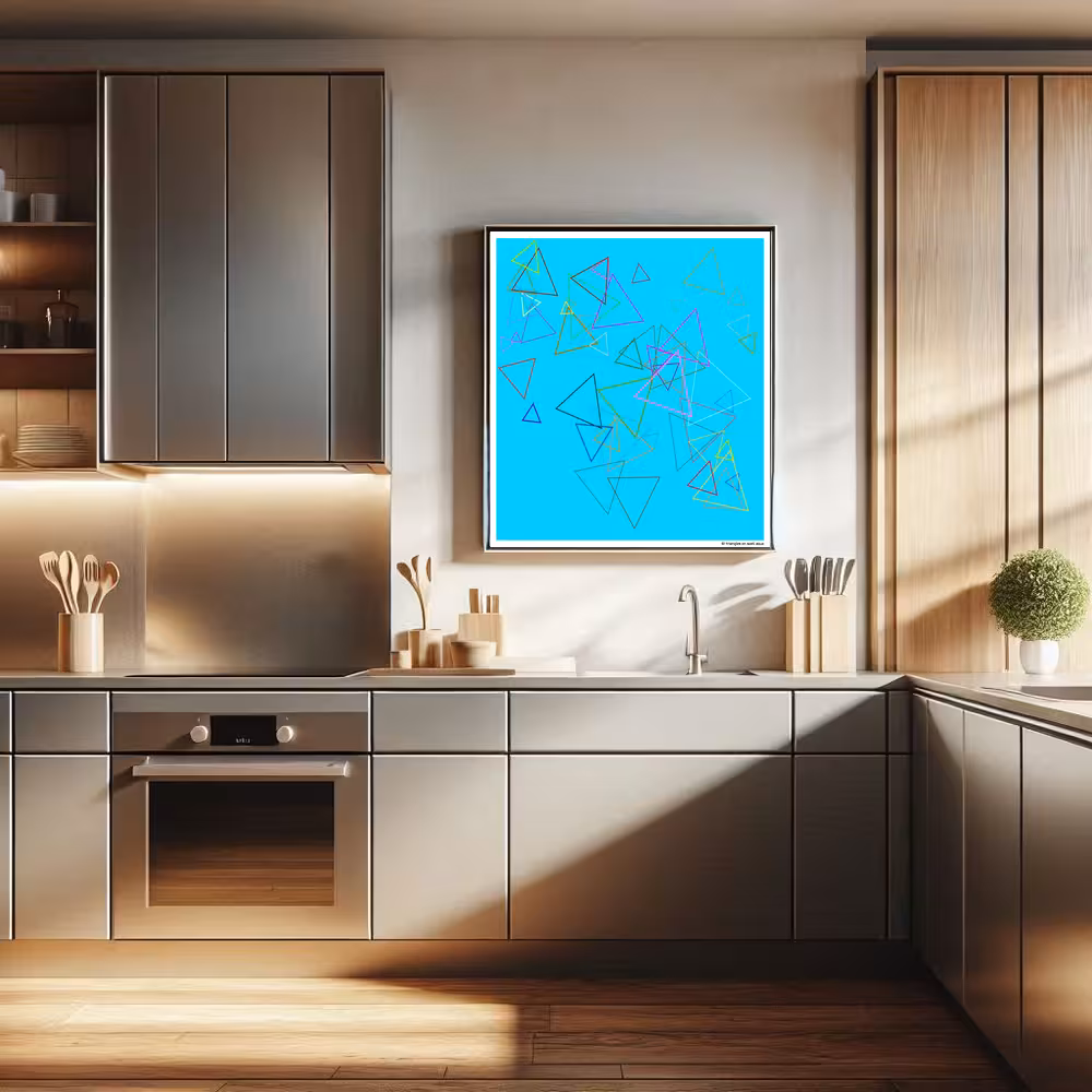 61 triangles on spell aqua in room setting