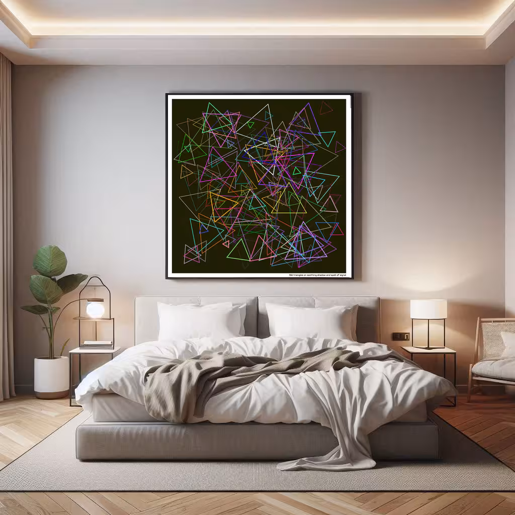 158 triangles on soothing shadow and spell of signal in room setting