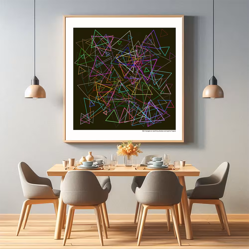 158 triangles on soothing shadow and spell of signal in room setting
