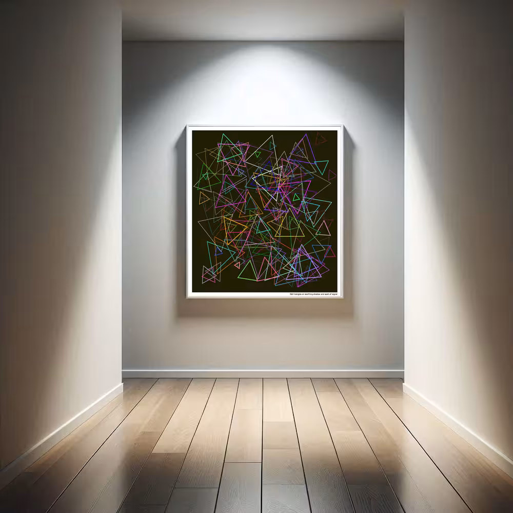 158 triangles on soothing shadow and spell of signal in room setting