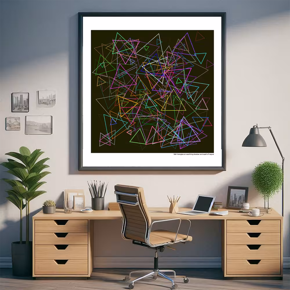 158 triangles on soothing shadow and spell of signal in room setting