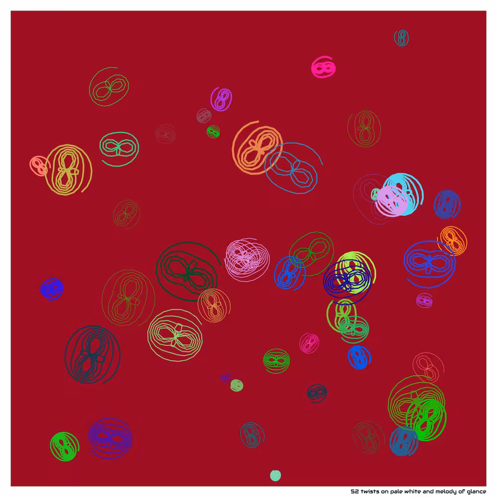 52 twists on pale white and melody of glance