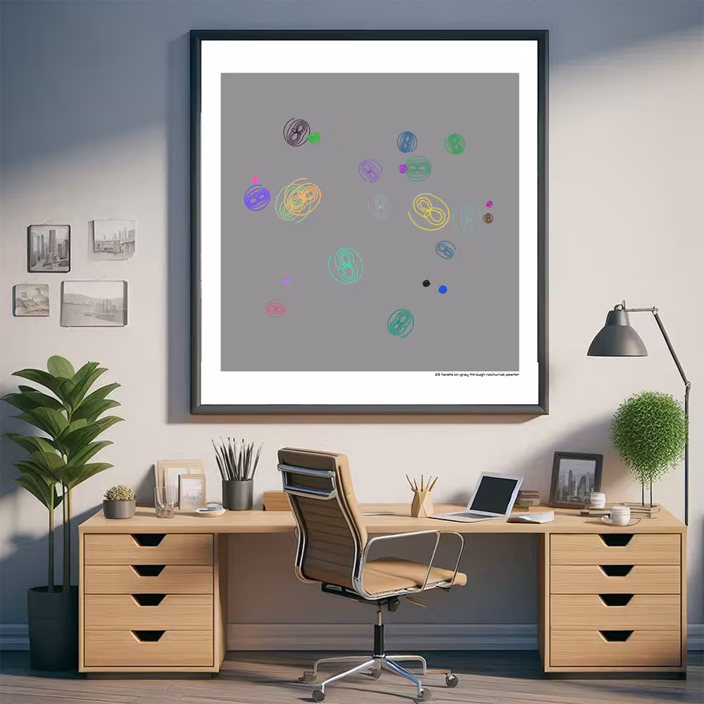 23 twists on gray through nocturnal pewter in room setting