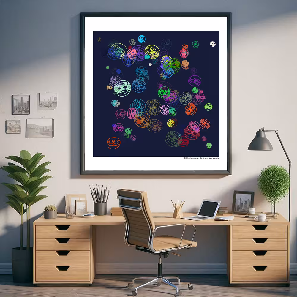 100 twists on shore dancing on dusty smoke in room setting