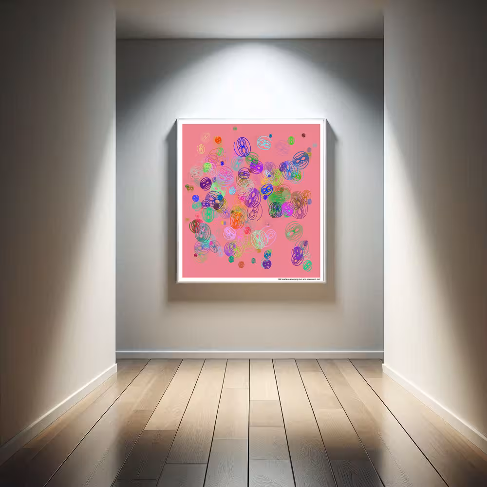 186 twists on emerging plum and opalescent mist in room setting