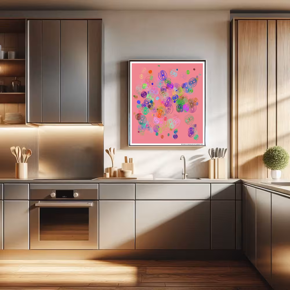 186 twists on emerging plum and opalescent mist in room setting