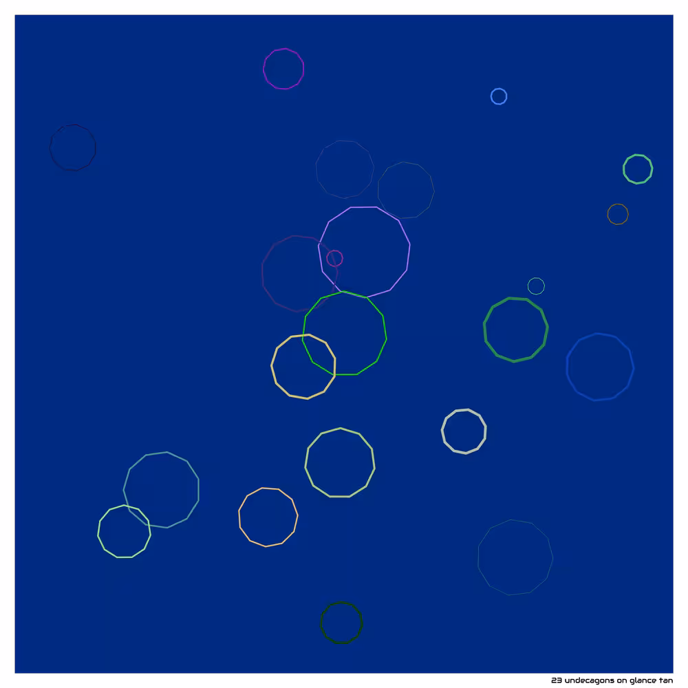 23 undecagons on glance tan