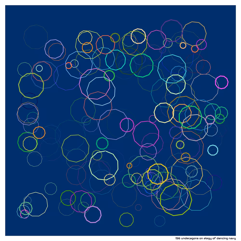 156 undecagons on elegy of dancing navy