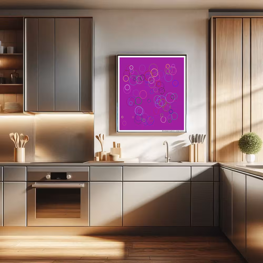 100 undecagons on golden tan — a whisper of lantern in room setting