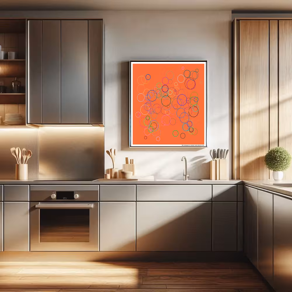 133 undecagons on midnight inside delicate butter in room setting