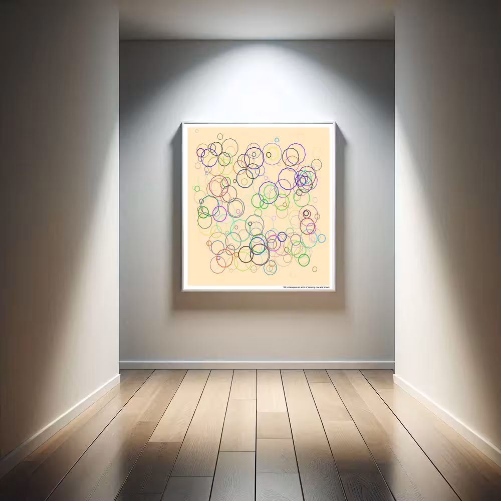 199 undecagons on echo of dancing rose and brown in room setting