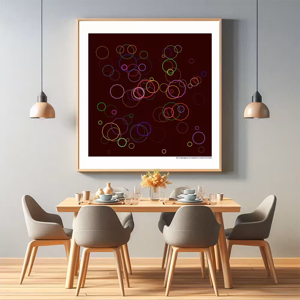 83 undecagons on iridescent cream from bliss in room setting