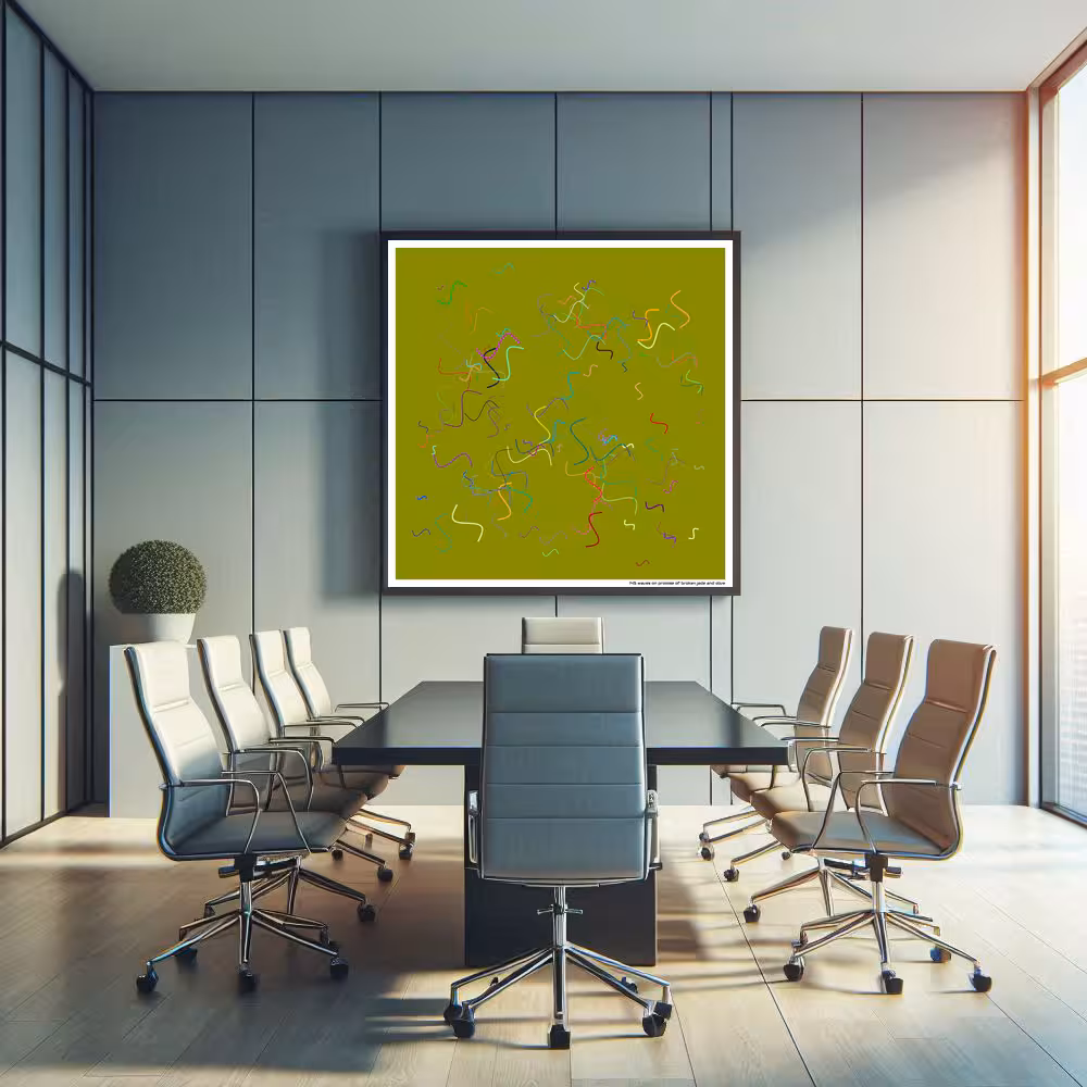 145 waves on promise of broken jade and olive in room setting