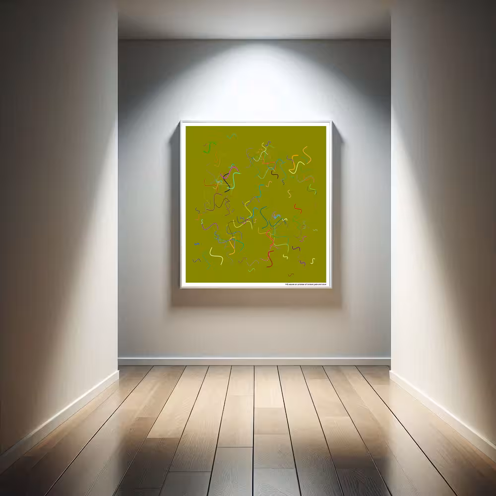 145 waves on promise of broken jade and olive in room setting