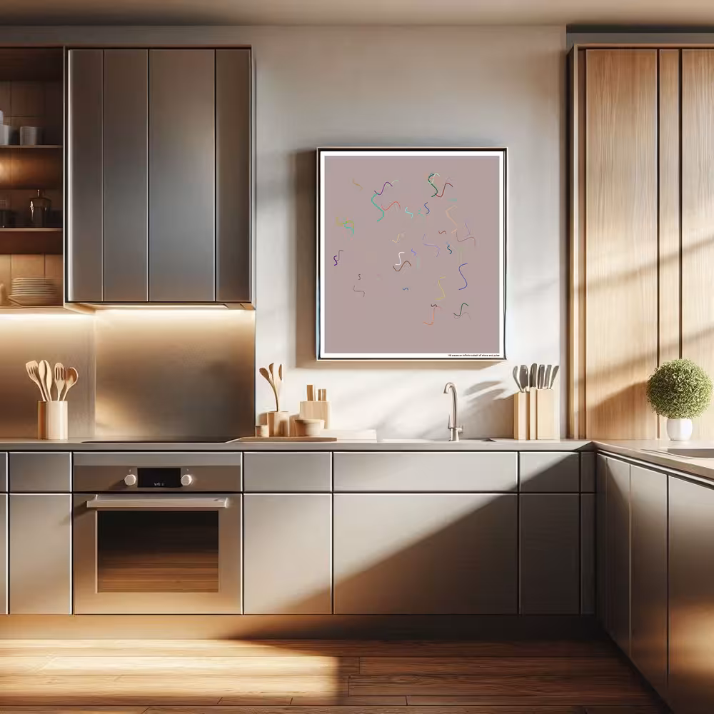 49 waves on infinite cobalt of stone and pulse in room setting