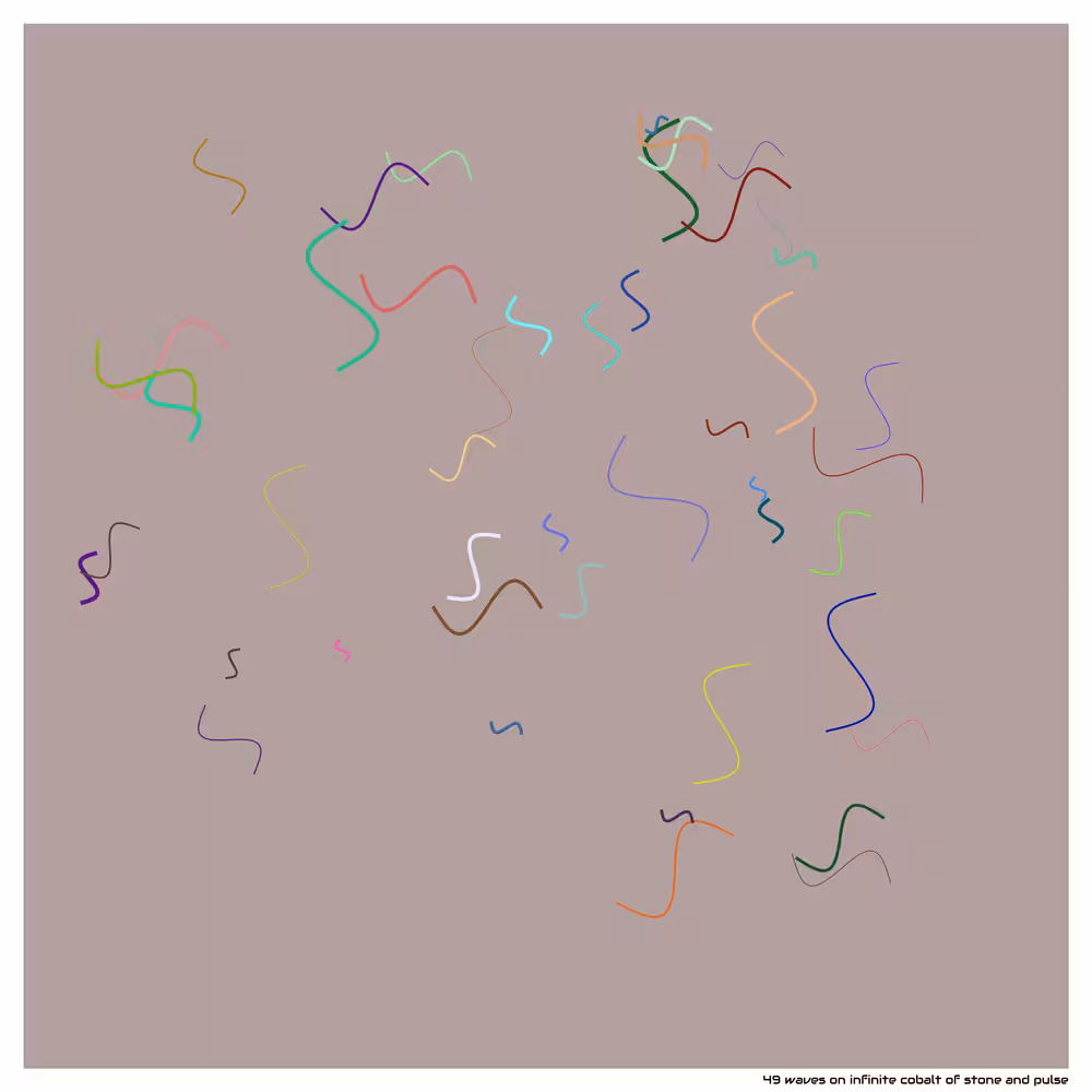 49 waves on infinite cobalt of stone and pulse