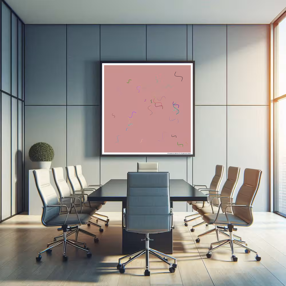 37 waves on silence of rich jade and cobalt in room setting