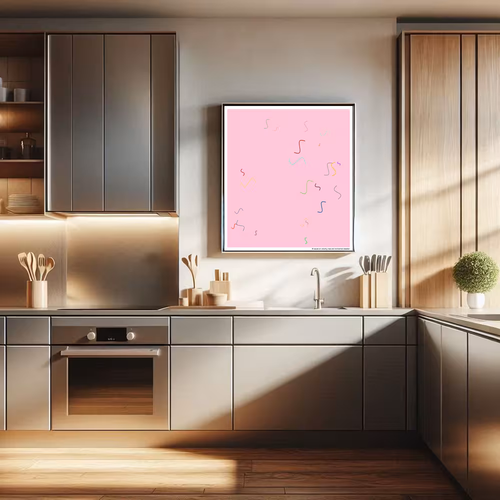 31 waves on velvety rose and enchanted obsidian in room setting