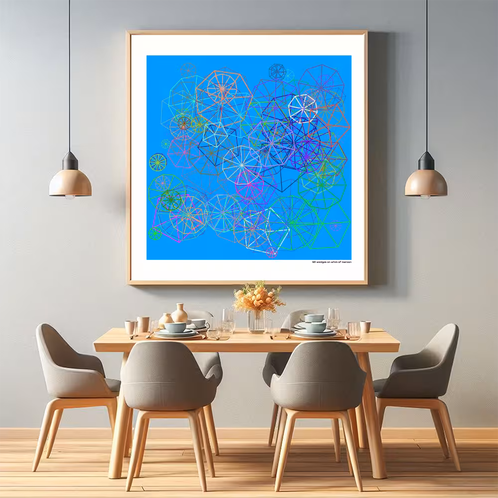 101 wedges on whim of maroon in room setting