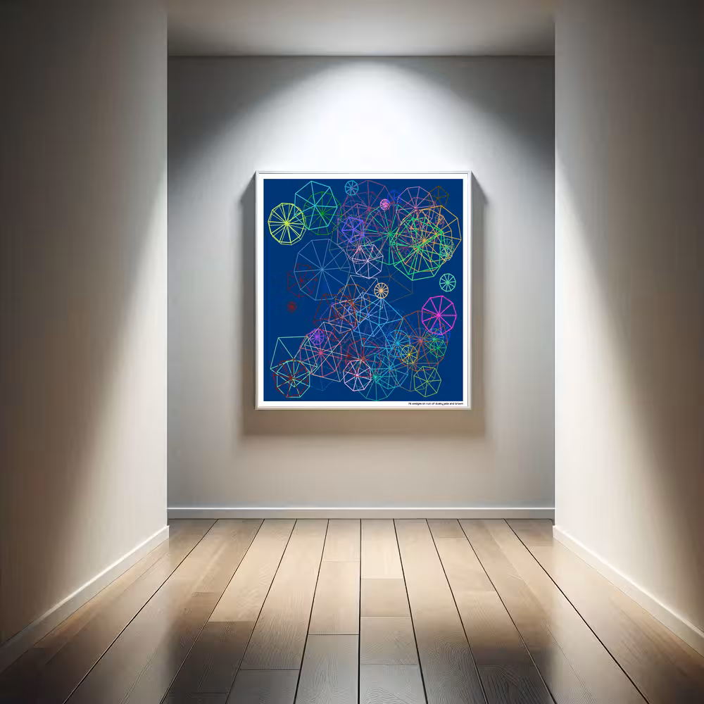 76 wedges on ruin of dusky jade and brown in room setting