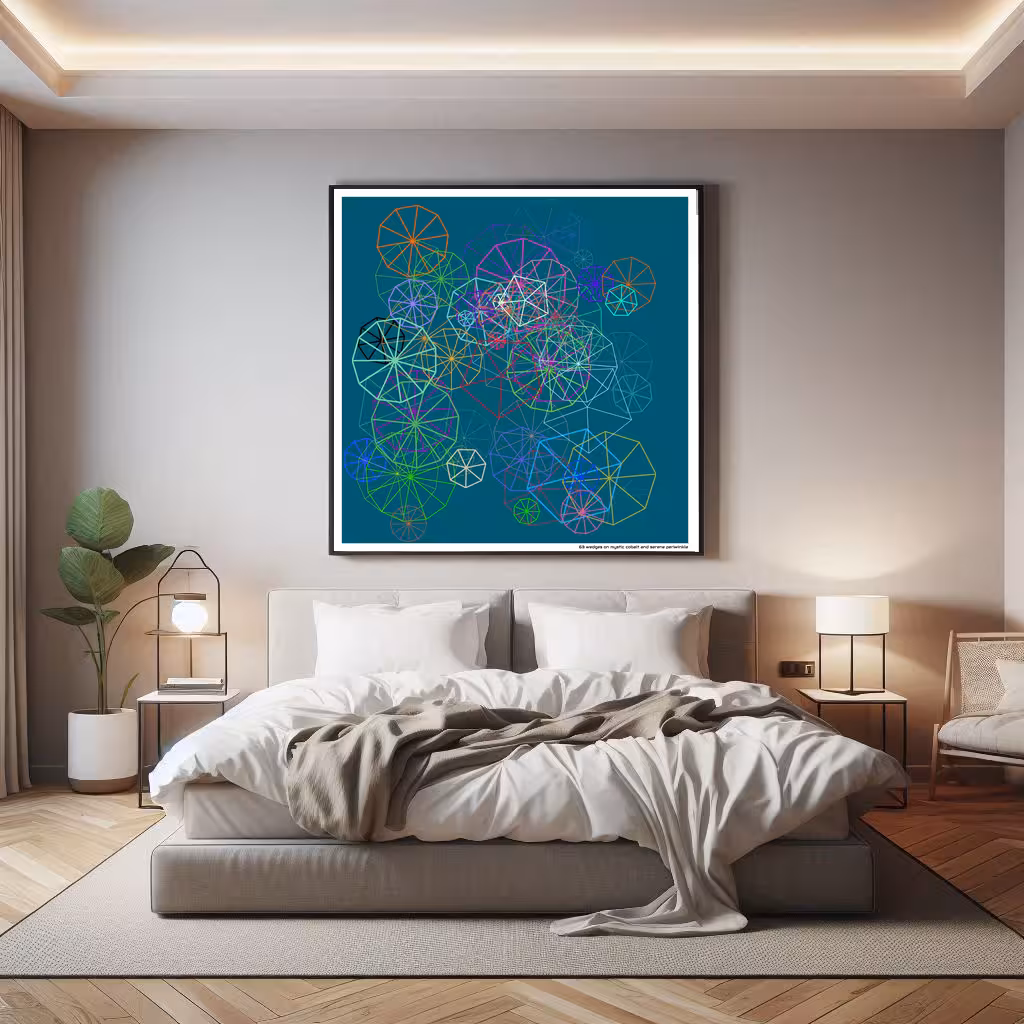 63 wedges on mystic cobalt and serene periwinkle in room setting