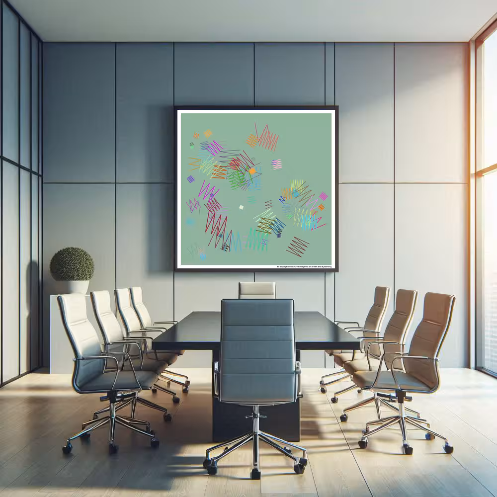 83 zigzags on nocturnal magenta of dream and symphony in room setting