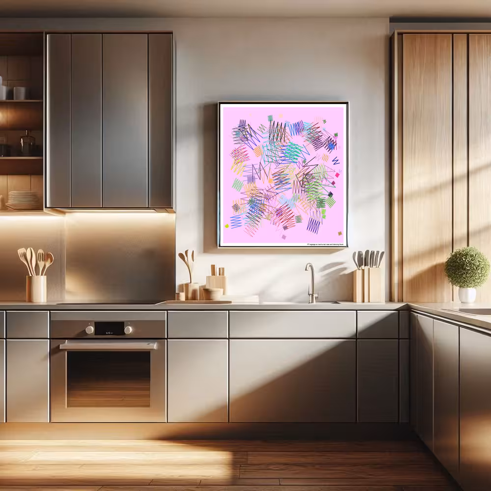 177 zigzags on nocturnal rose and dancing blush in room setting