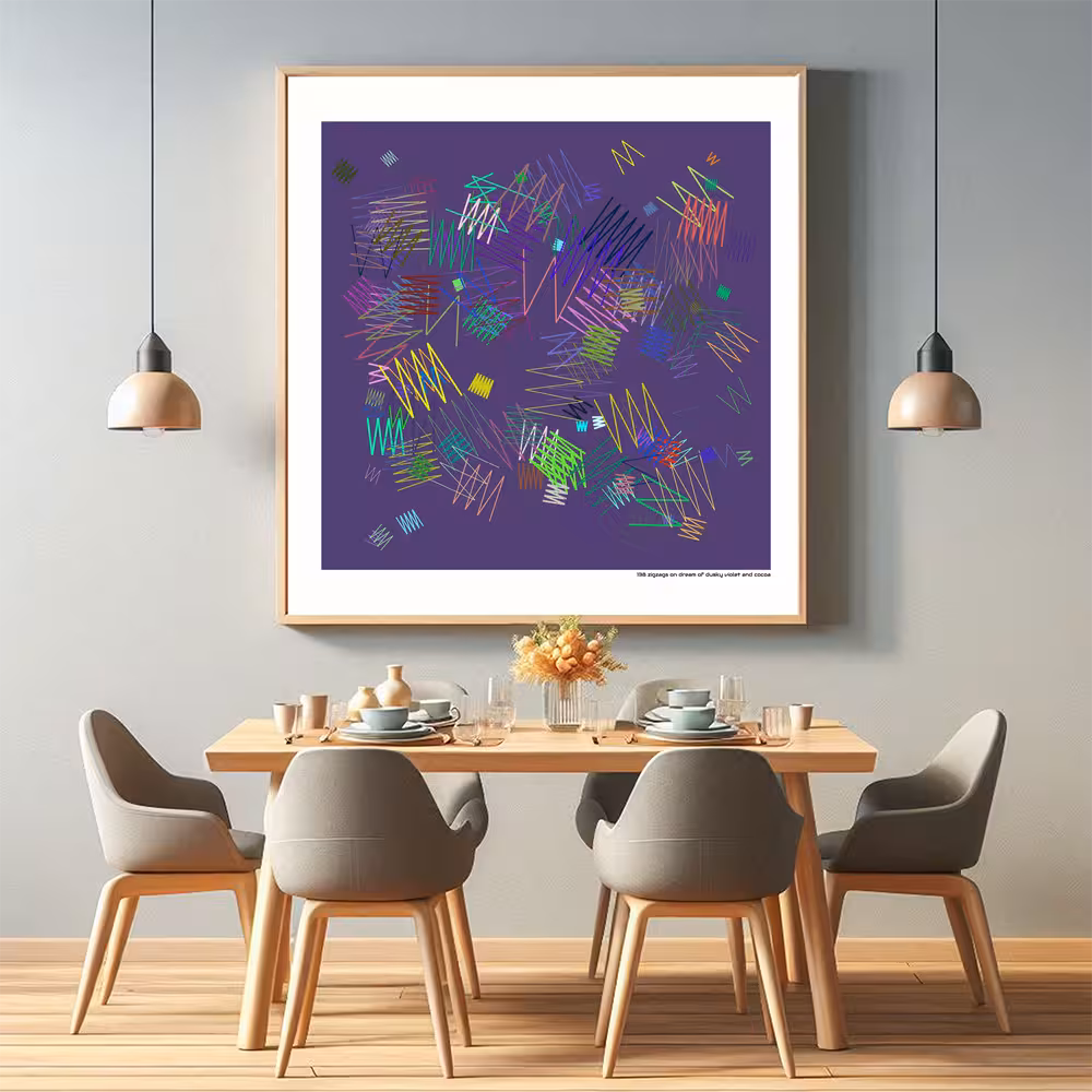 138 zigzags on dream of dusky violet and cocoa in room setting