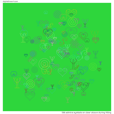 Clear Alcove During Tilling — 138 Adinkra symbols