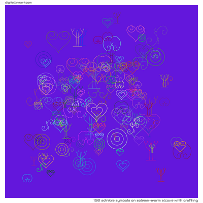 Solemn-warm Alcove with Crafting — 150 Adinkra symbols