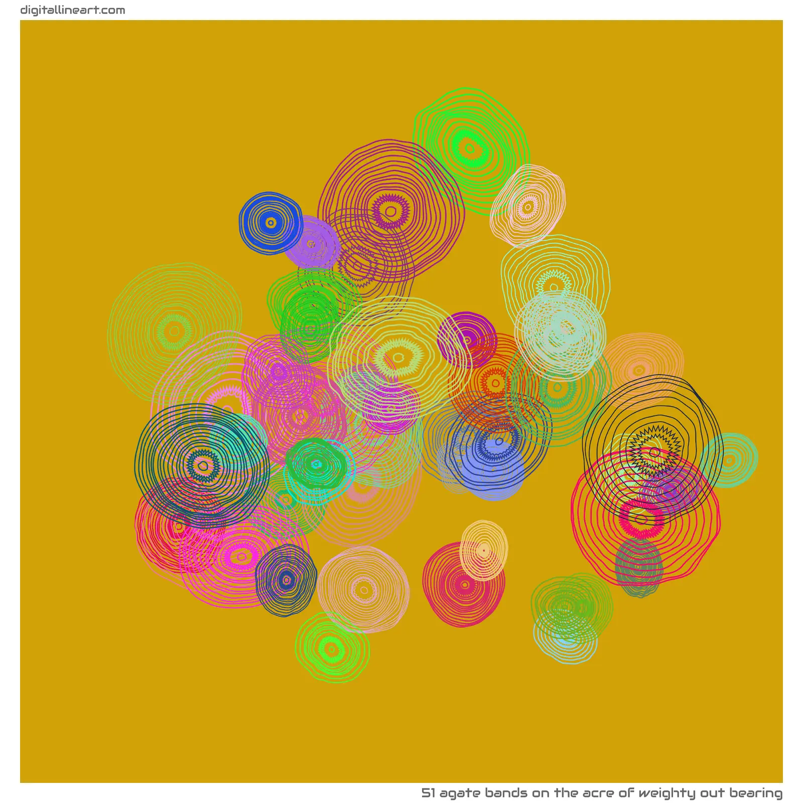 The Acre of Weighty out Bearing — 51 agate bands