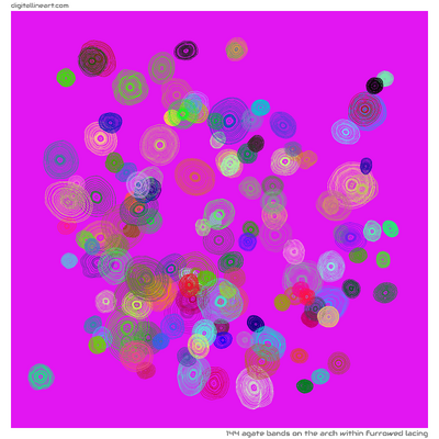 The Arch within Furrowed Lacing — 144 agate bands