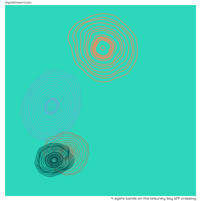 The Leisurely Bay off Crossing — 4 agate bands