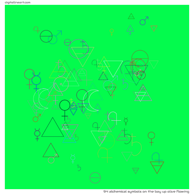 The Bay up Olive Flowing — 94 alchemical symbols
