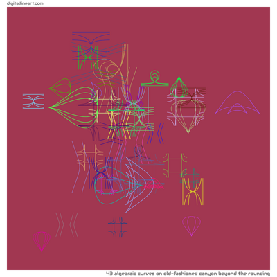 Old-fashioned Canyon beyond the Rounding — 43 algebraic curves