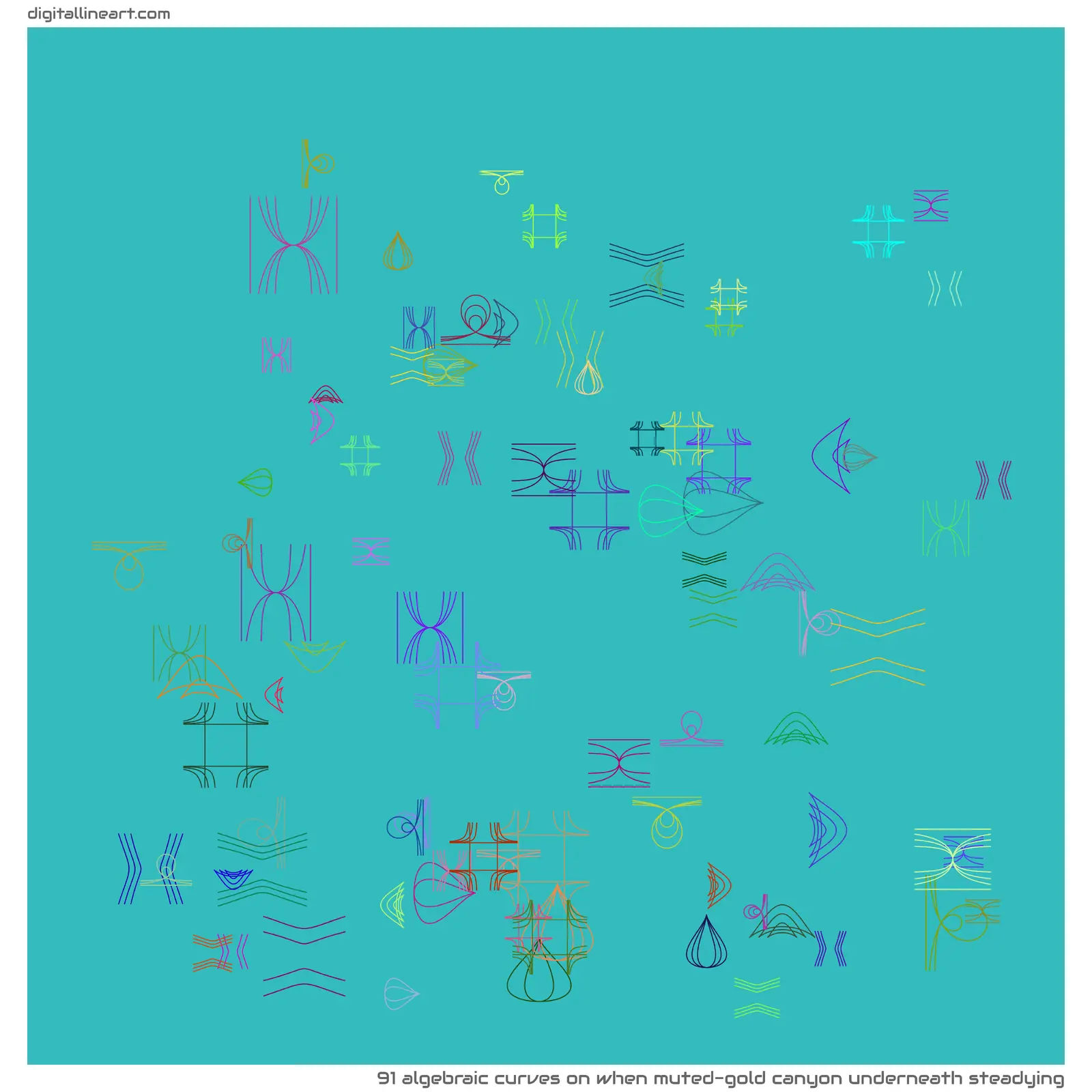 When Muted-gold Canyon underneath Steadying — 91 algebraic curves