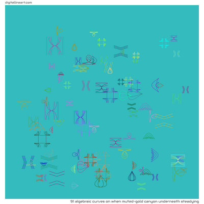 When Muted-gold Canyon underneath Steadying — 91 algebraic curves