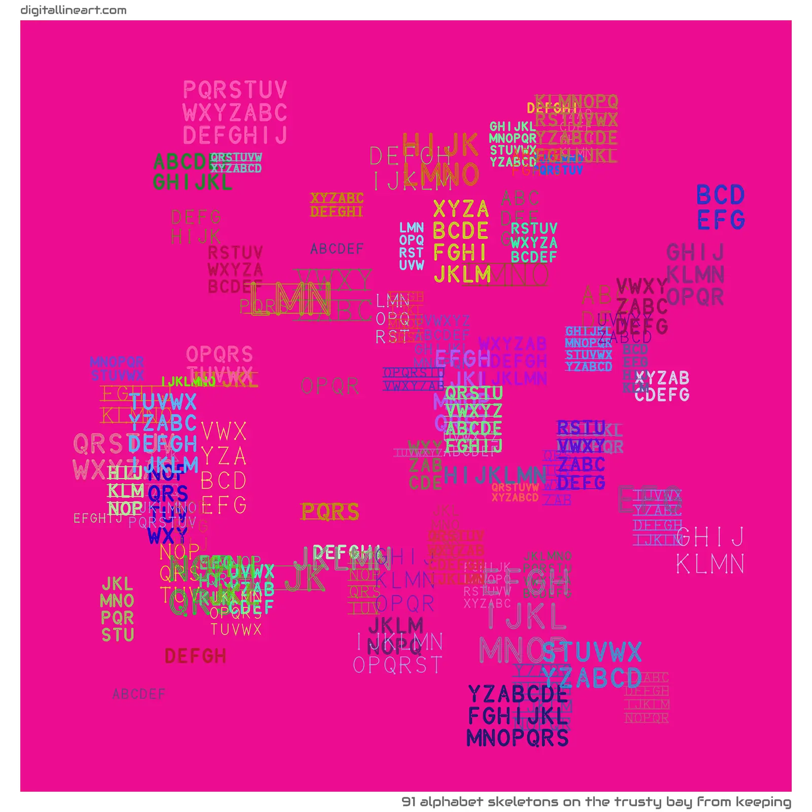The Trusty Bay from Keeping — 91 alphabet skeletons