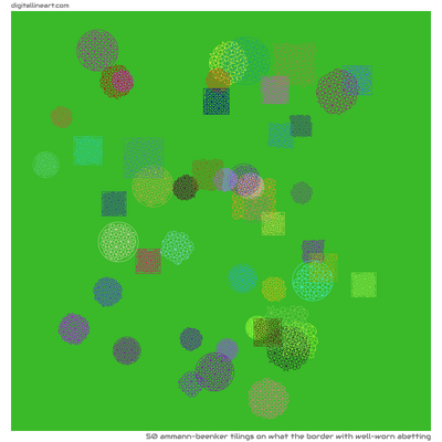 What the Border with Well-worn Abetting — 50 Ammann-Beenker tilings