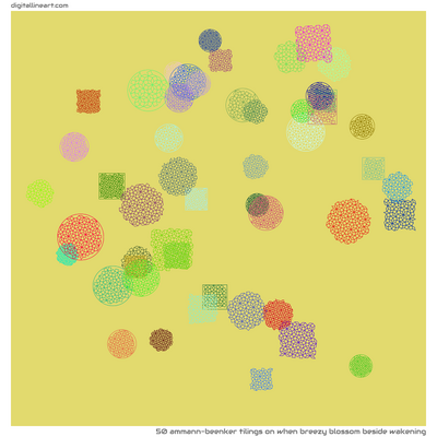 When Breezy Blossom beside Wakening — 50 Ammann-Beenker tilings